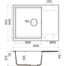 Мойка OMOIKIRI DAISEN 65-PA Artgranit/пастила 4993680